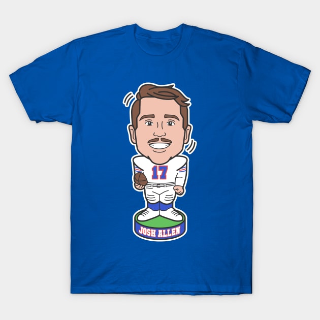 Josh Allen Bobble Head T-Shirt by Carl Cordes